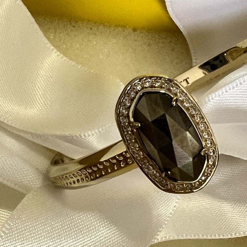 NWOT Kendra Scott RARE & RETIRED Erica Bracelet Pyrite & Yellow Gold So Sparkly! - Picture 11 of 13